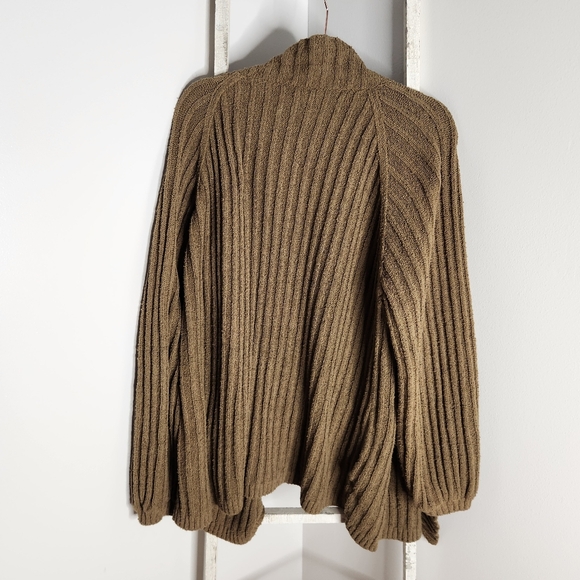 Garnet Hill Womens XL 100% Organic Cotton Pocket Open Front Cardigan Sweater - Picture 6 of 7